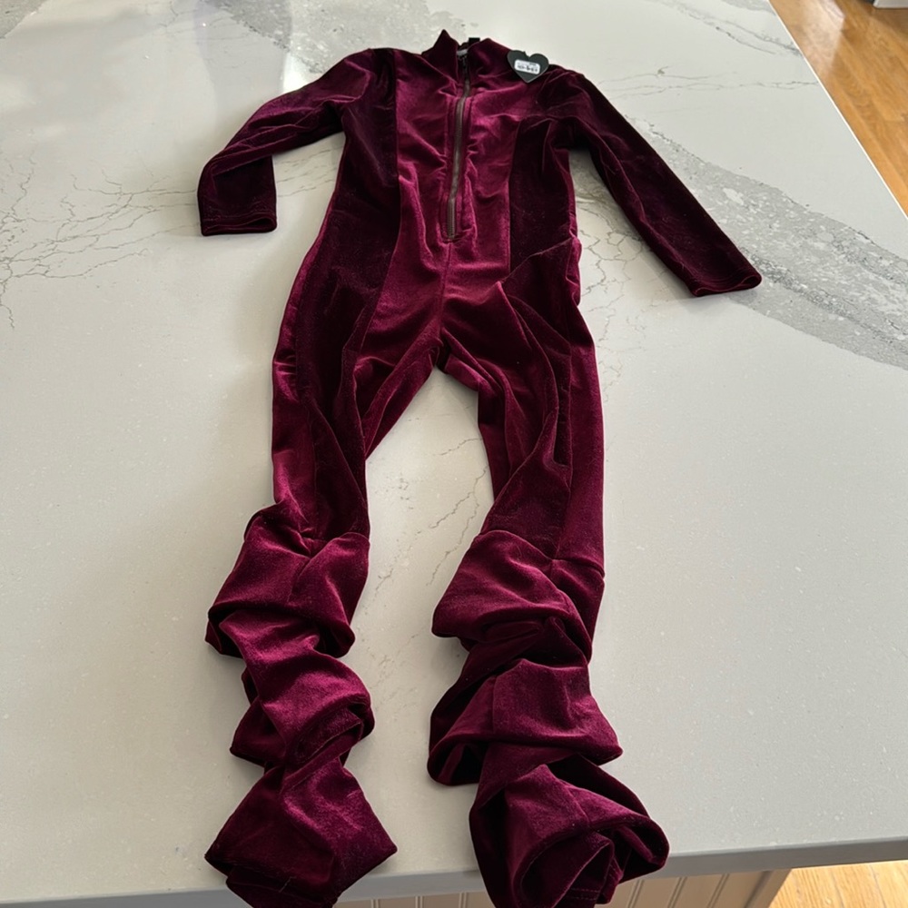 Nova Kids Mini Chocolate Dream Velour Jumpsuit-NWT!!!